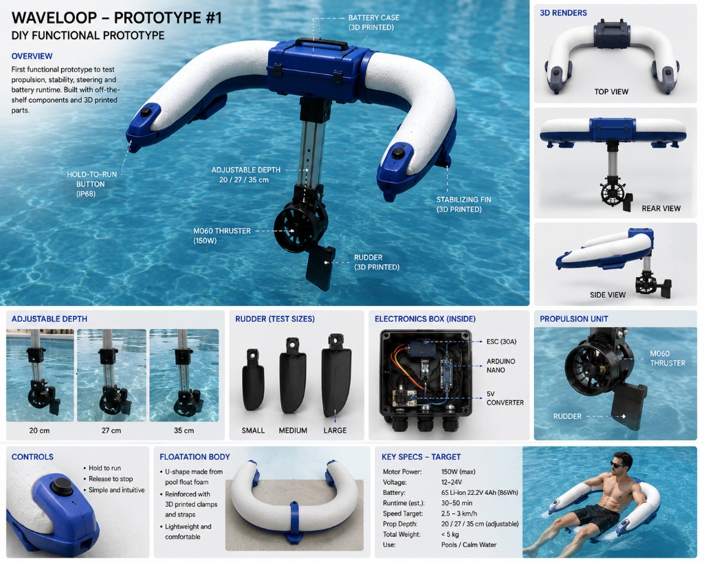 WaveLoop Prototype #1 Detailed Infographic